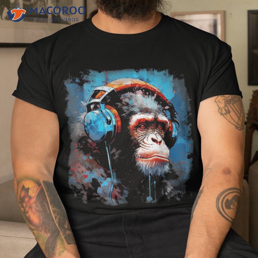 Rave Edm Monkey Headphone Shirt Rave Edm Monkey Headphone Shirt