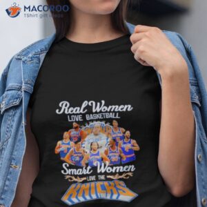 real women love basketball smart women love the ny knicks 2023 season signatures shirt tshirt