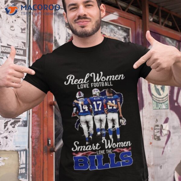 Real Women Love Football Smart Women Love The Bills Signatures 2023 Shirt