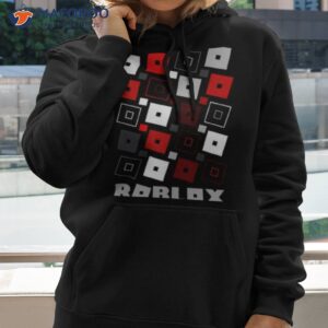 red pattern roblox game shirt hoodie