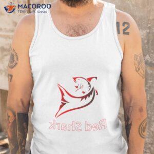 Red Shark In Reverse Shirt 3 red shark in reverse shirt tank top