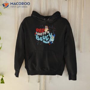 red white and bluey shirt hoodie