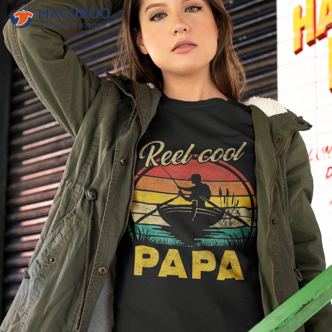Father's Day Funny Gift Ideas Apparel Reel Cool Papa Dad Father T Shirt  Long Sleeve T-Shirt