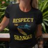 Respect The Sharks Ocean Sea Life Animals Shark Lover Shirt