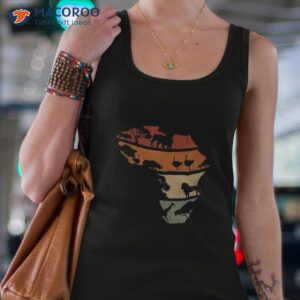 retro africa safari big five savannah silhouette continent shirt tank top 4