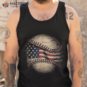 retro american flag baseball team player shirt tank top