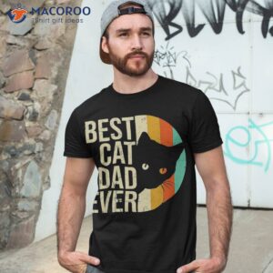retro best cat dad ever fathers day daddy lovers s shirt tshirt 3