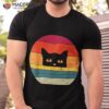 Retro Cat Shirt Funny Vintage Black