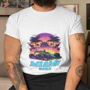 retro colored miami grand prix 2023 shirt tshirt