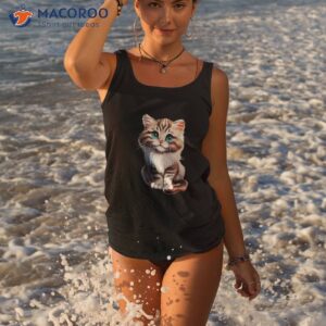 retro cute cat vintage style funny shirt tank top