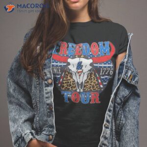 retro freedom tour since 1776 bull skull western 4th of july shirt tshirt 2