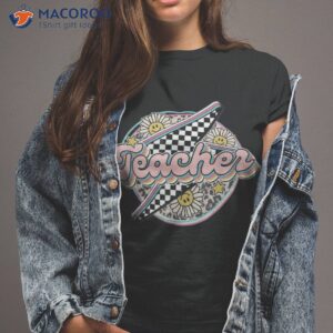 Retro Groovy Hippies Teacher Back To School Funny Gift Shirt