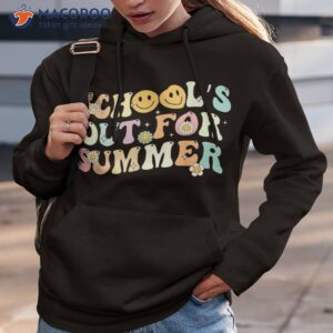 retro groovy school s out for summer graduation teacher kids shirt hoodie 3