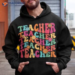 Retro Groovy Teacher Inspirational Happy Back To School Shirt