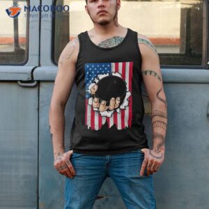 retro hand tearing ice hockey puck usa flag indepedence day shirt tank top 2