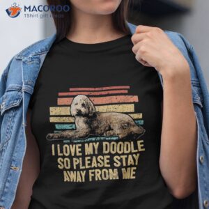 retro i love my doodle goldendoodle dog mom dad vintage shirt tshirt