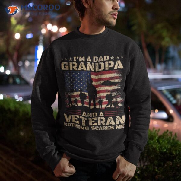 Retro I’m A Dad Grandpa And Veteran Fathers Day Papa Shirt