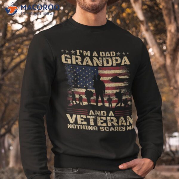 Retro I’m A Dad Grandpa And Veteran Fathers Day Papa Shirt