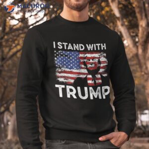 retro i stand with trump 4th of july usa american flag shirt sweatshirt