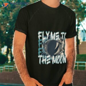 retro illustration fly me to the moon shirt tshirt