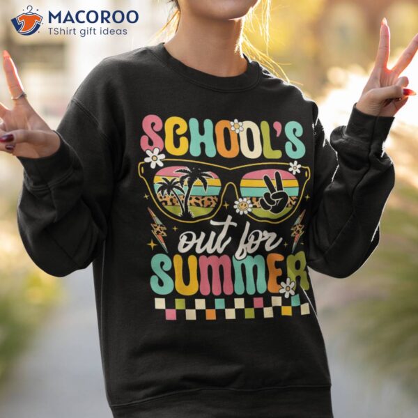 Retro Last Day Of School’s Out For Summer Teacher Boys Girls Shirt