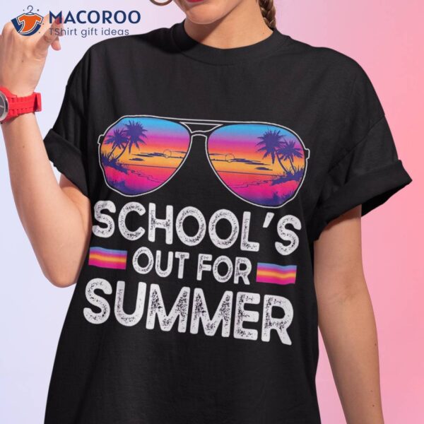 Retro Last Day Of School’s Out For Summer Teacher Boys Girls Shirt