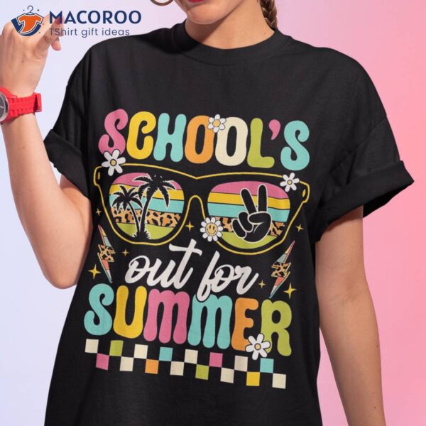 Retro Last Day Of School’s Out For Summer Teacher Boys Girls Shirt