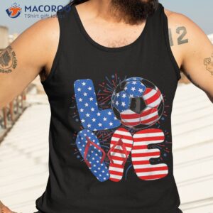 retro love soccer flip flops usa flag indepedence day summer shirt tank top 3