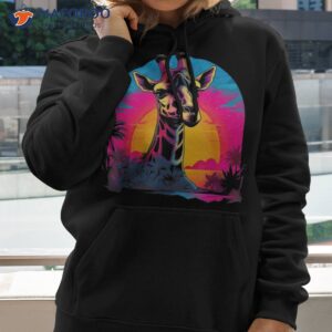 retro sunset giraffe shirt hoodie 2