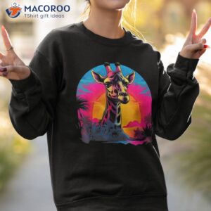 retro sunset giraffe shirt sweatshirt 2