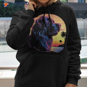 retro sunset landseer newfoundland dog shirt hoodie