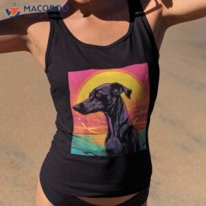 Retro Sunset Whippet Dog Shirt