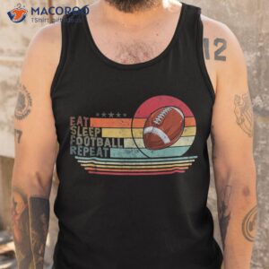 retro vintage eat sleep football repeat american sport boys shirt tank top