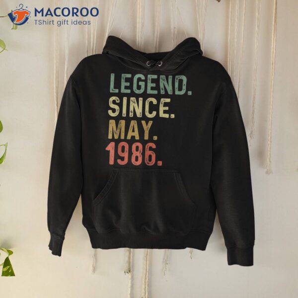 Retro Vintage Legend Epic Since May 1986 35th Birthday 35 Yo Shirt