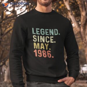 retro vintage legend epic since may 1986 35th birthday 35 yo shirt sweatshirt