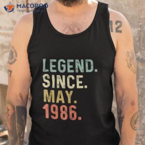 retro vintage legend epic since may 1986 35th birthday 35 yo shirt tank top