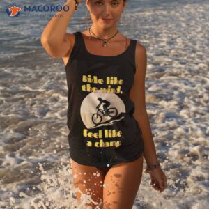 ride like the wind feel a champ bicycle fans shirt tank top