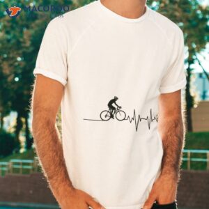 ride the pulse ekg bike rider design shirt tshirt