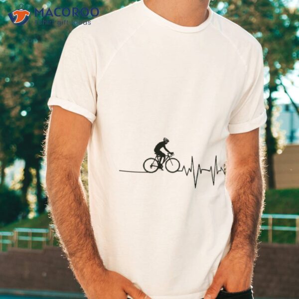 Ride The Pulse: Ekg Bike Rider Design Shirt