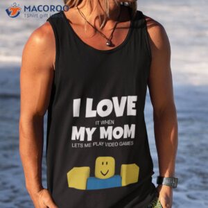 roblox noob i love my mom funny gamer gift shirt tank top