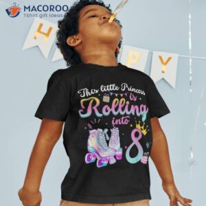 Roller Skate 8th Birthday Shirt 8 Year Old Girl Party Outfit