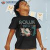 Rollin’ Into 7 Roller Skating Skate 7th Birthday Party Kids Shirt