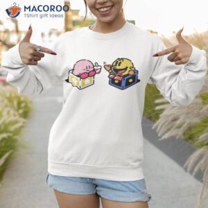 round friends kirby and pac man shirt sweatshirt 1