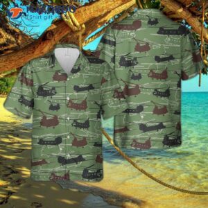 Royal Air Force Boeing Chinook Silhouette Hawaiian Shirt