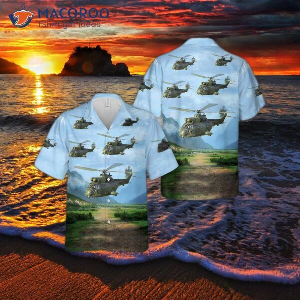 Royal Air Force Puma Helicopter Hawaiian Shirt