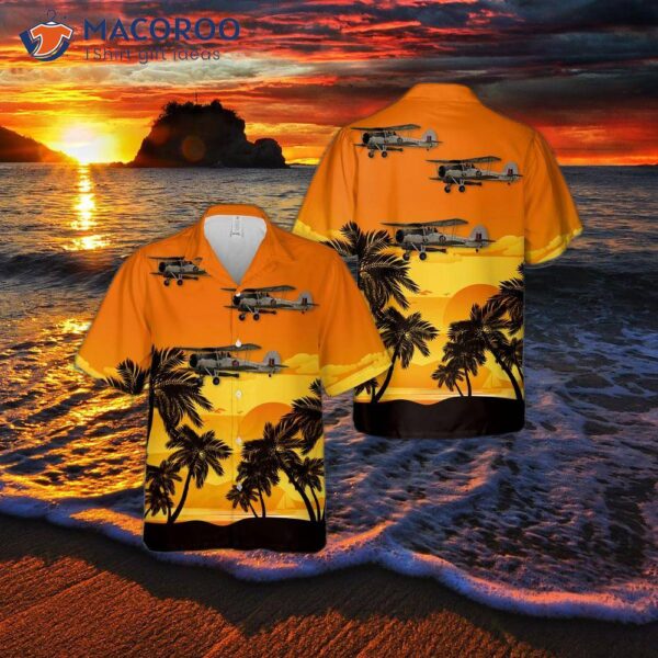 Royal Navy Swordfish Ls 326 Hawaiian Shirt