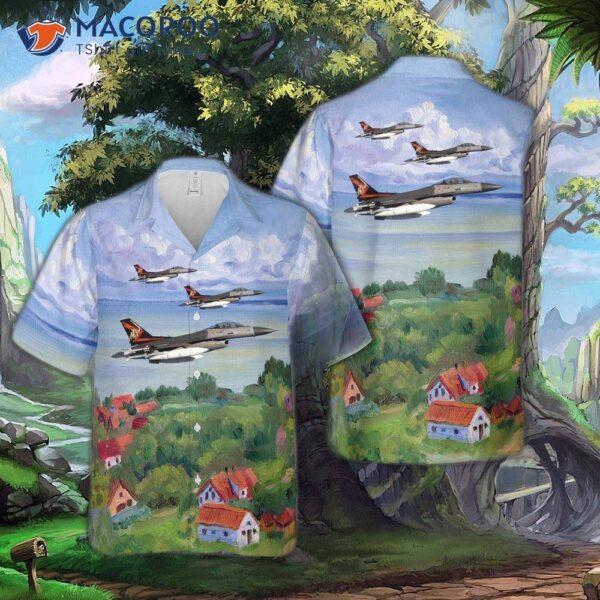 Royal Netherlands Air Force 312 Squadron F-16am Hawaiian Shirt