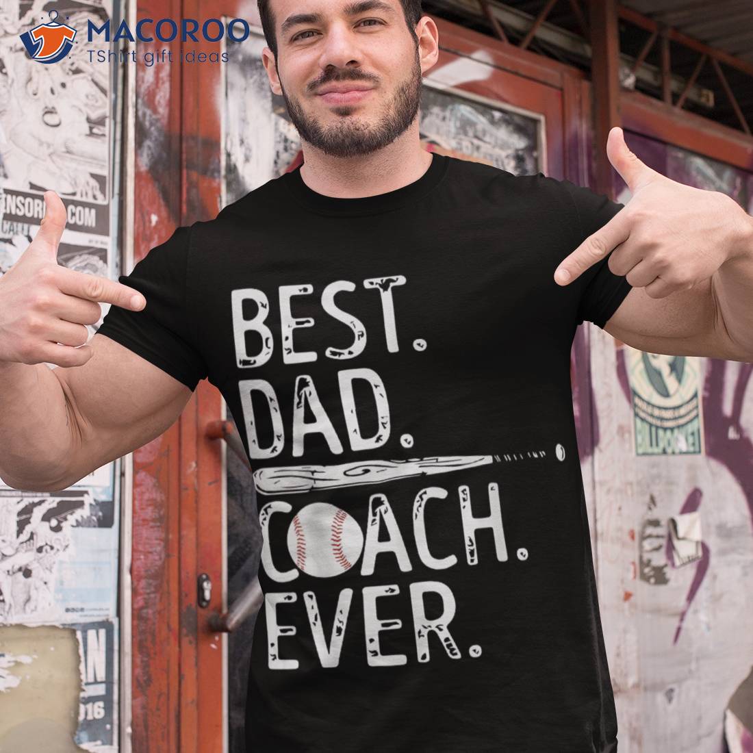 Best Dad Coach Ever Baseball Father Shirt