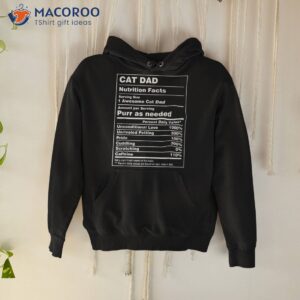 s cat dad nutrition facts funny owner kitty lover shirt hoodie