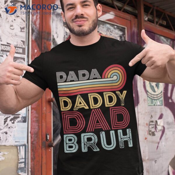 S Funny Fathers Day Retro Design Vintage Outfit For Dad Father Shirt